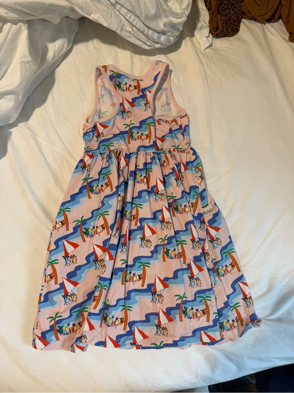 Hanna Andersson Pink Sailboat & Palm Tank Dress